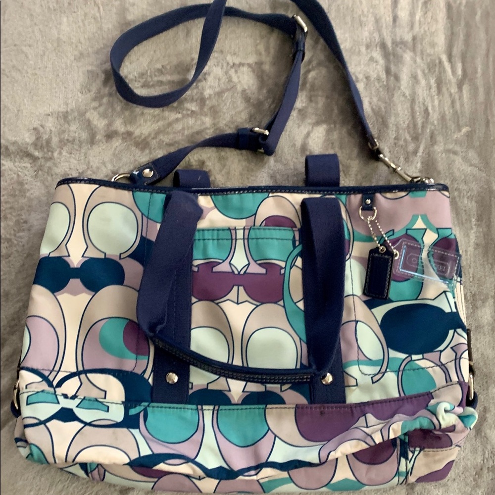 Coach Kyra Daisy Signature Scarf Print Tote Bag